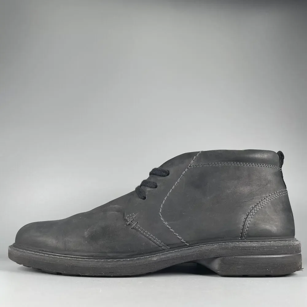 ECCO Turn Men's EU 45 US 11 Black Leather Shaft Chukka Ankle Boots Casual EUC